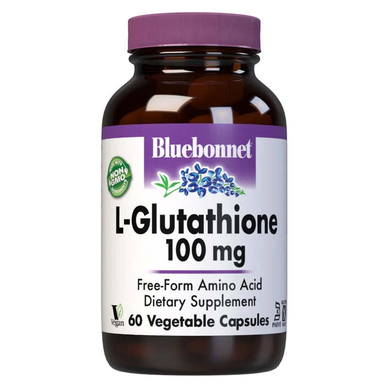 Bluebonnet L-Glutathione 100 mg 60 Veg Capsules - DailyVita