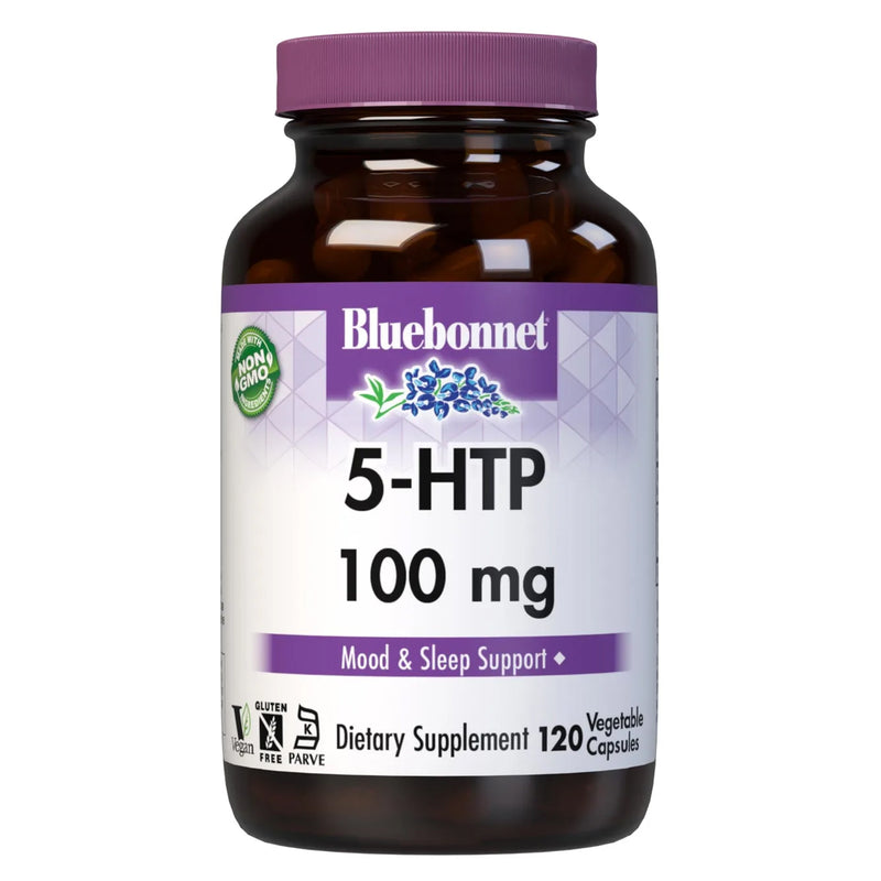 Bluebonnet 5-HTP 100 mg 120 Veg Capsules - DailyVita