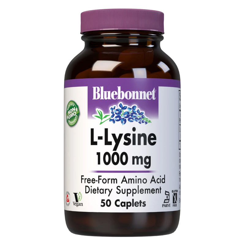 Bluebonnet L-Lysine 1000 mg 50 Caplets - DailyVita