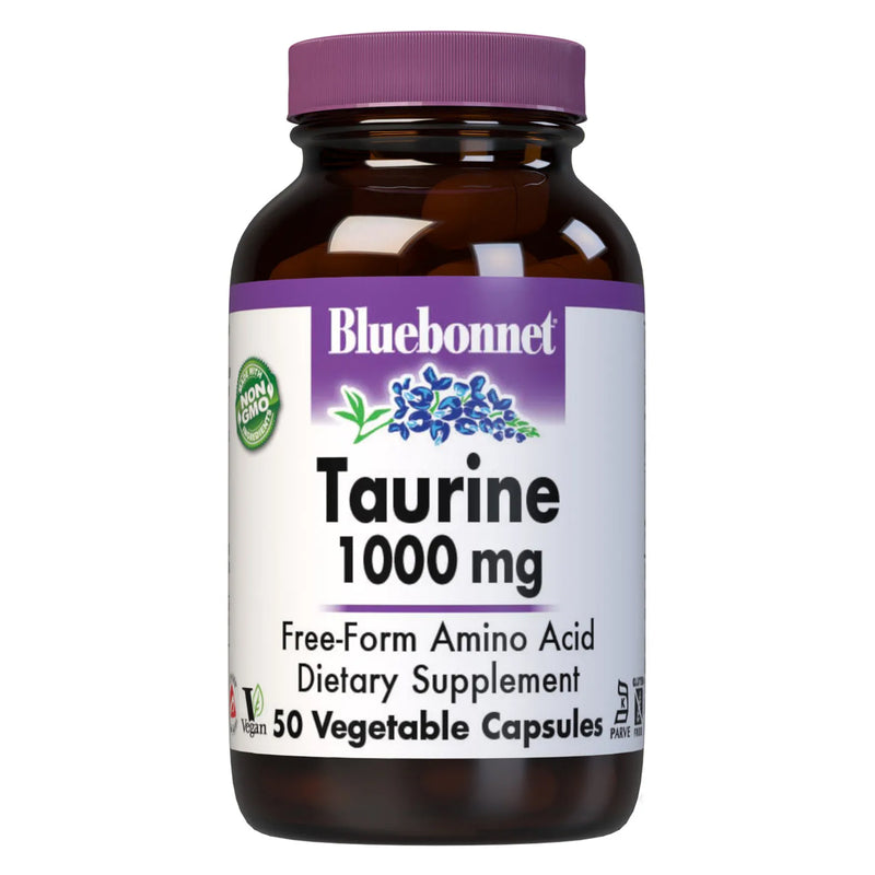 Bluebonnet Taurine 1000 mg 50 Veg Capsules - DailyVita