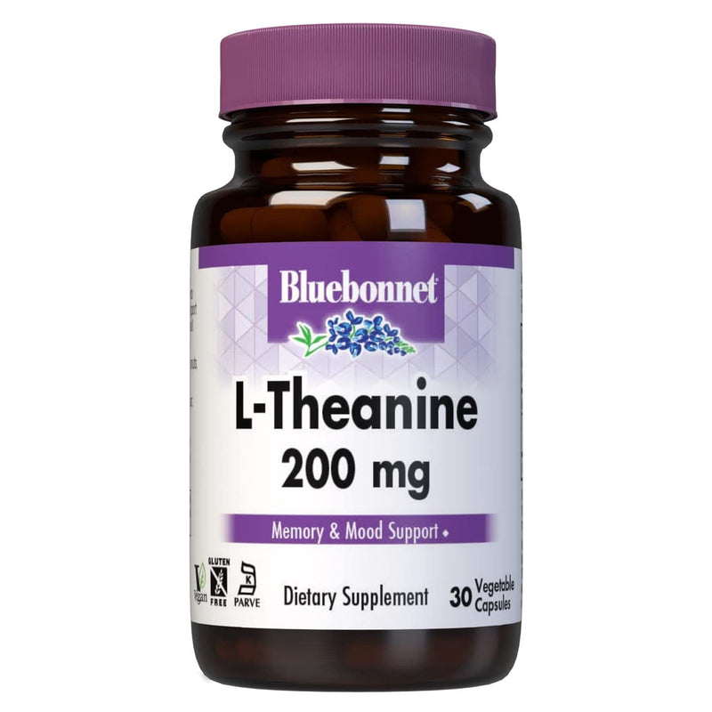 Bluebonnet L-Theanine 200 mg 30 Veg Capsules - DailyVita