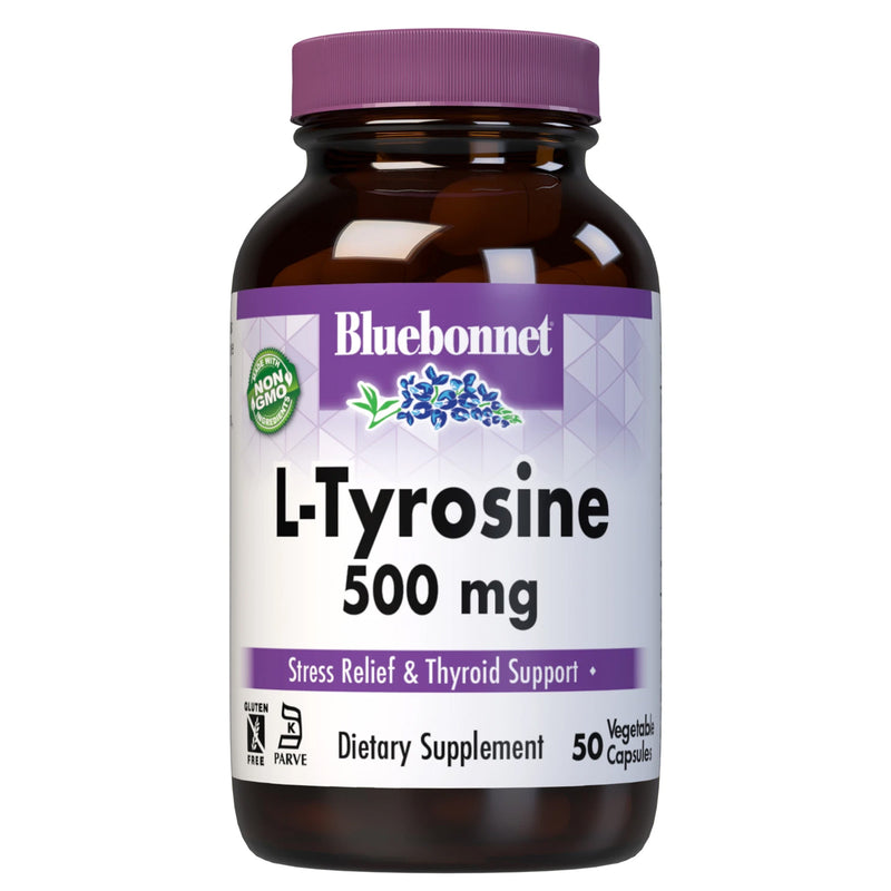 Bluebonnet L-Tyrosine 500 mg 50 Veg Capsules - DailyVita