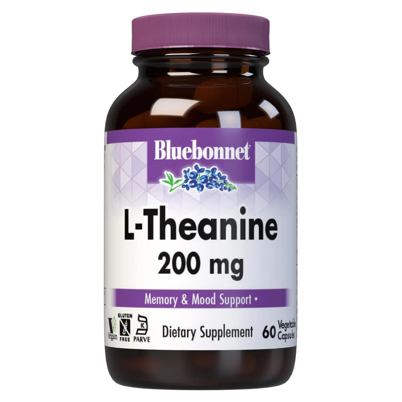 Bluebonnet L-Theanine 200 mg 60 Veg Capsules - DailyVita