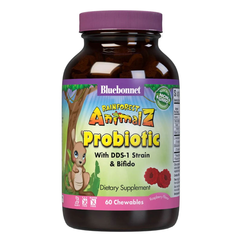 Bluebonnet Rainforest Animalz Probiotic 60 Chewable Wafers - DailyVita