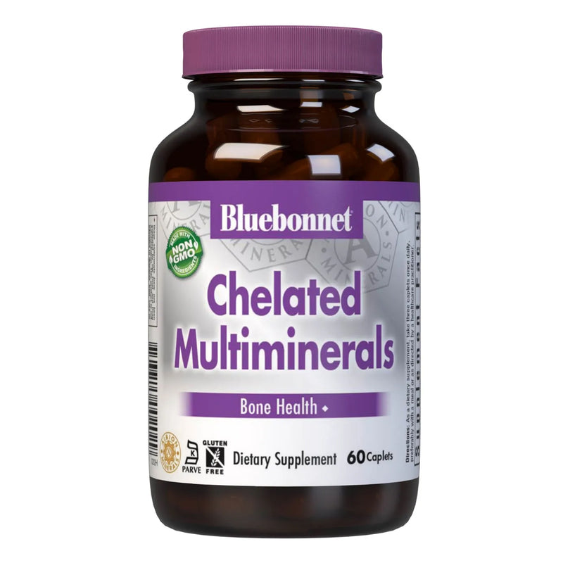 Bluebonnet Chelated Multi Minerals (with Iron) 60 Caplets - DailyVita