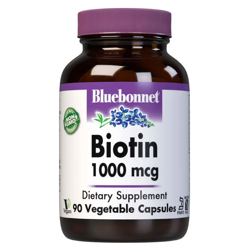 Bluebonnet Biotin 1000 mcg 90 Veg Capsules - DailyVita