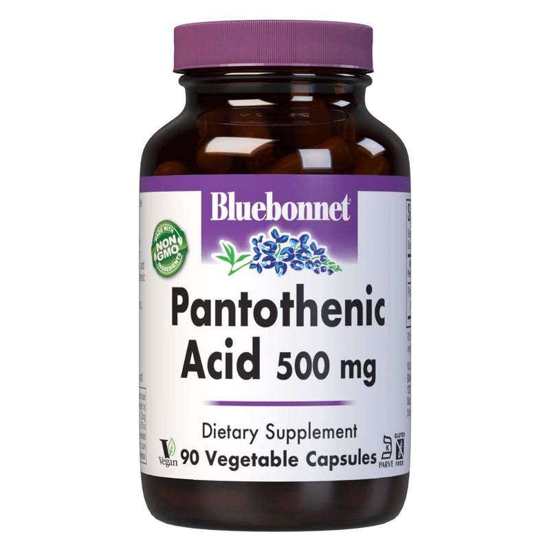 Bluebonnet Pantothenic Acid 500 mg 90 Veg Capsules - DailyVita