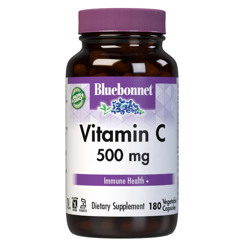 Bluebonnet Vitamin C 500 mg 180 Veg Capsules - DailyVita