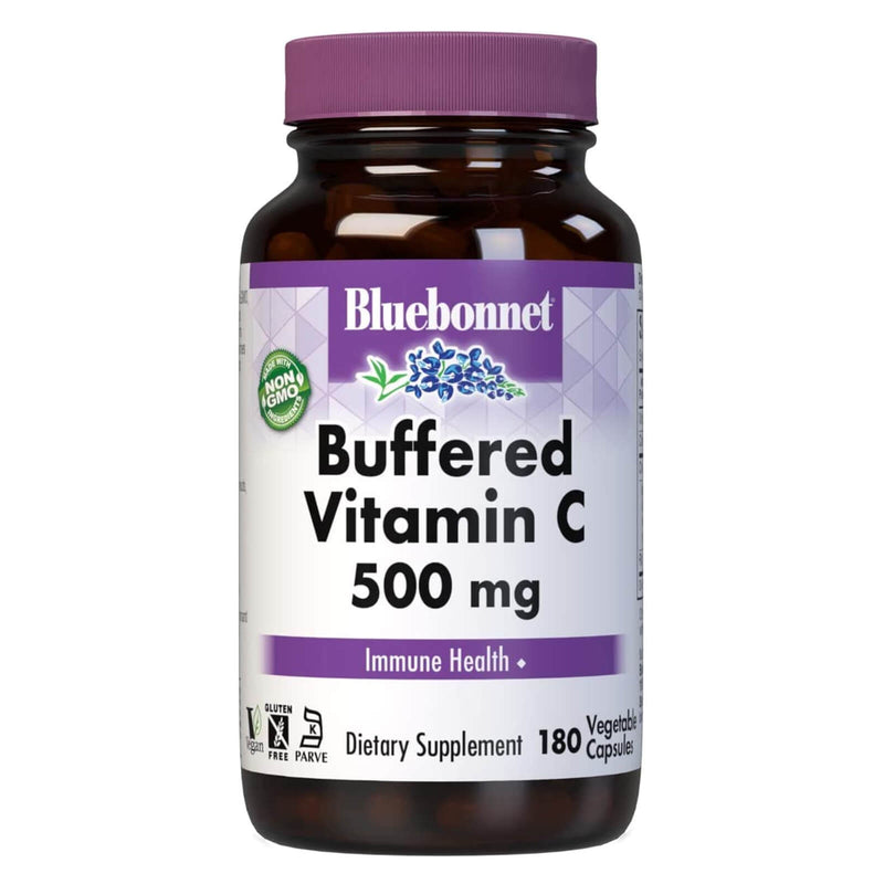 Bluebonnet Buffered Vitamin C-500 mg 180 Veg Capsules - DailyVita