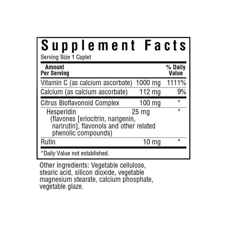 Bluebonnet Buffered Vitamin C-1000 mg 90 Caplets - DailyVita