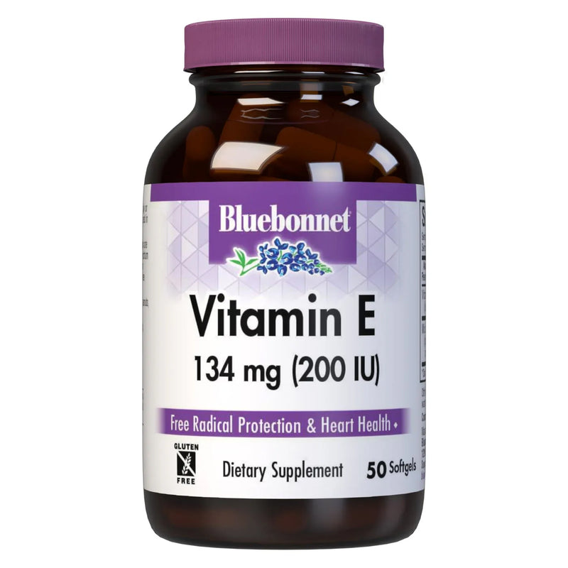 Bluebonnet Vitamin E 134 mg (200 IU) Mixed 50 Softgels - DailyVita