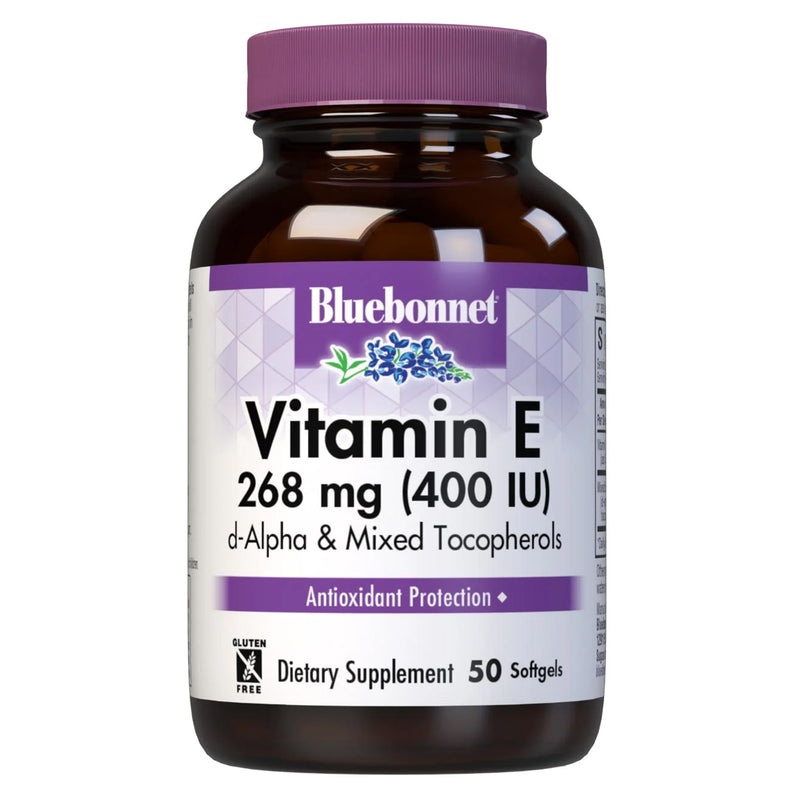 Bluebonnet Vitamin E 268 mg (400 IU) Mixed 50 Softgels - DailyVita