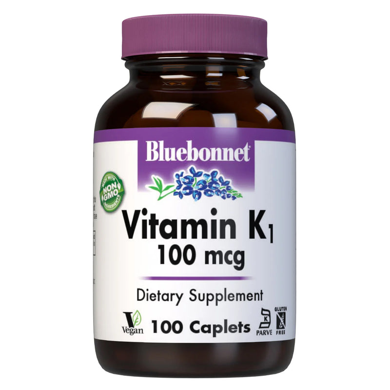 Bluebonnet Vitamin K1 100 mcg 100 Caplets - DailyVita