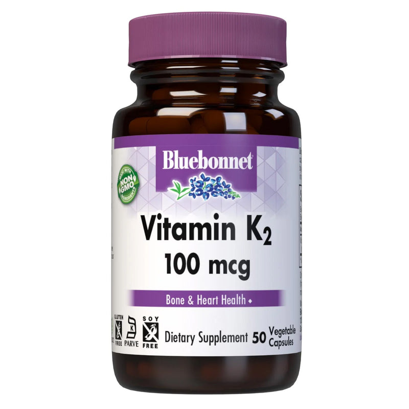Bluebonnet Vitamin K-2 100 mcg 50 Veg Capsules - DailyVita