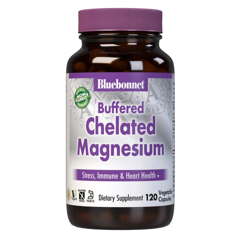 Bluebonnet Buffered Chelated Magnesium 200 mg 120 Veg Capsules - DailyVita