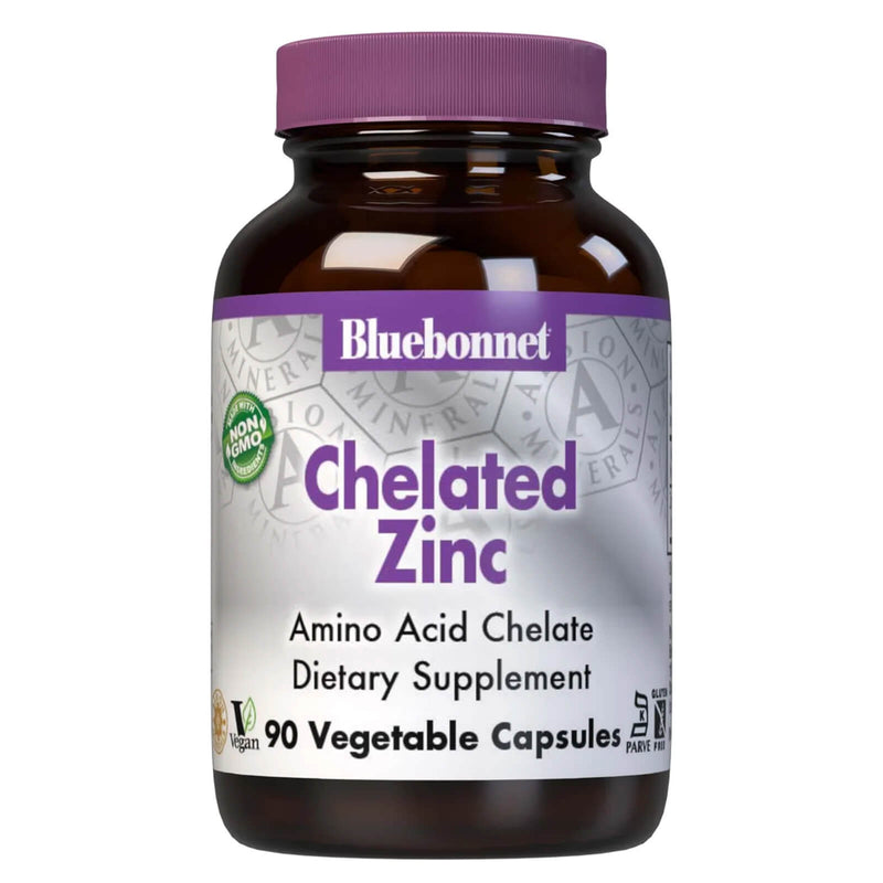 Bluebonnet Chelated Zinc 30 mg 90 Veg Capsules - DailyVita