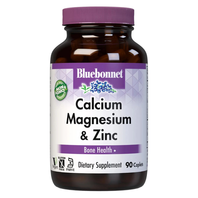 Bluebonnet Calcium Magnesium Zinc 90 Caplets - DailyVita