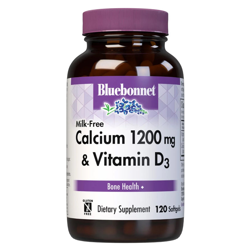 Bluebonnet Calcium 1200 mg & Vitamin D3 (Milk-Free) 120 Softgels - DailyVita