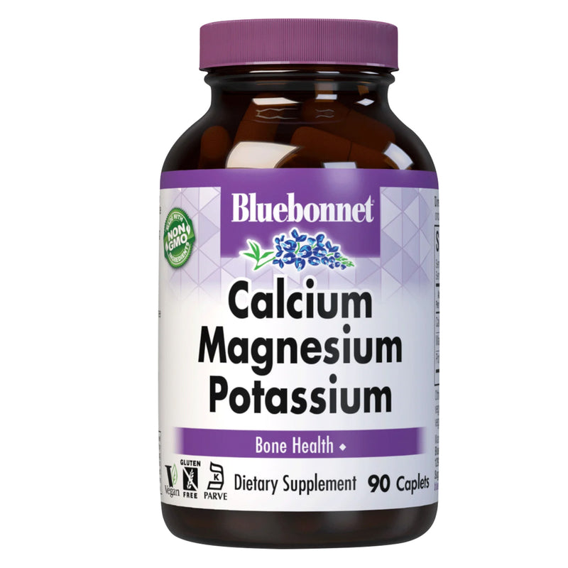 Bluebonnet Calcium Magnesium & Potassium 90 Caplets - DailyVita