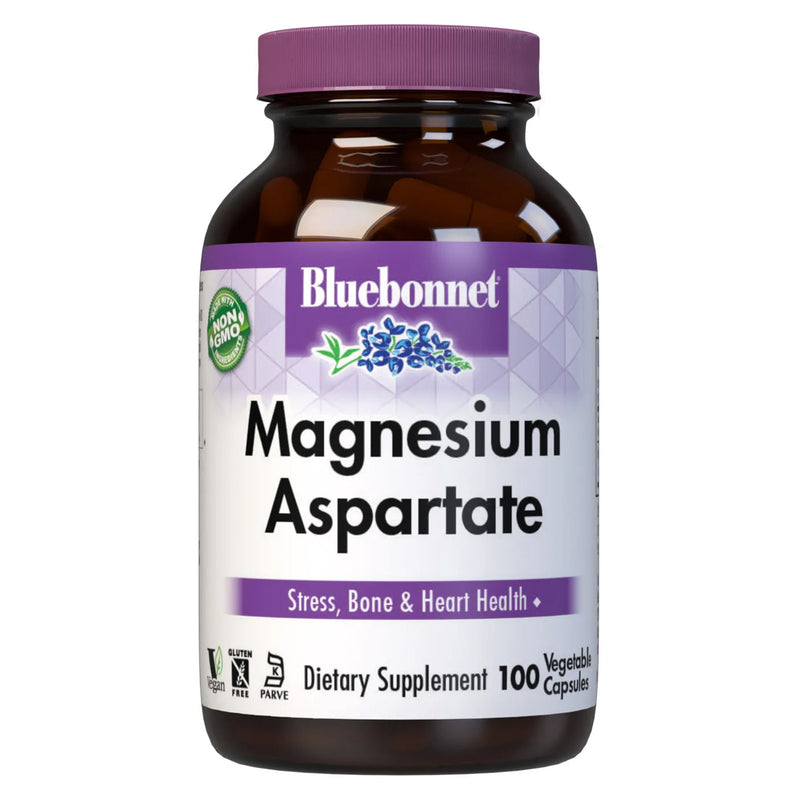 Bluebonnet Magnesium Aspartate 100 Veg Capsules - DailyVita