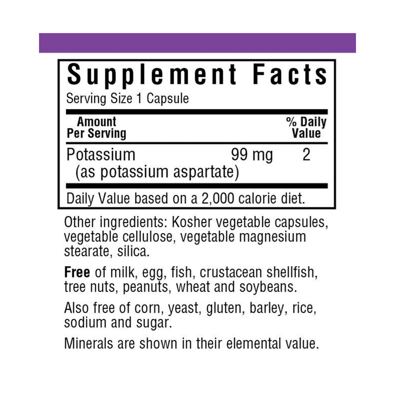 Bluebonnet Potassium 99 mg 90 Veg Capsules - DailyVita