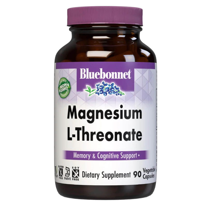Bluebonnet Magnesium L-Threonate 90 Veg Capsules - DailyVita