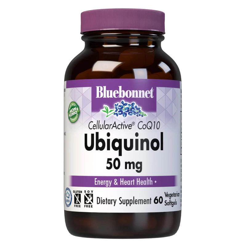 Bluebonnet Cellular Active CoQ10 Ubiquinol 50 mg 60 Vegetarian Softgels - DailyVita