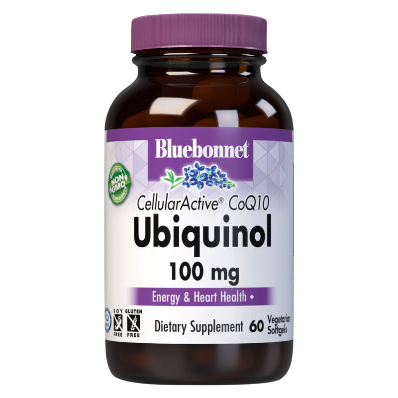 Bluebonnet Cellular Active CoQ10 Ubiquinol 100 mg 60 Vegetarian Softgels - DailyVita