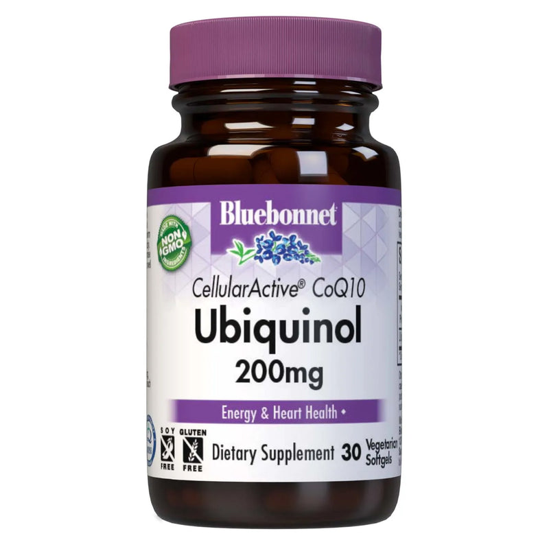Bluebonnet Cellular Active CoQ10 Ubiquinol 200 mg 30 Vegetarian Softgels - DailyVita