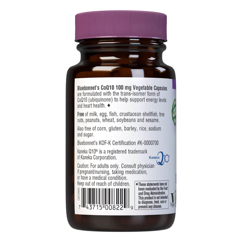 Bluebonnet CoQ10 100 mg 30 Veg Capsules - DailyVita