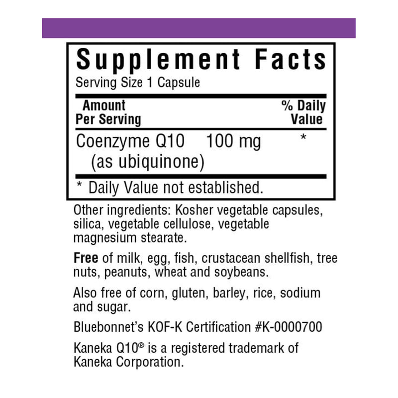 Bluebonnet CoQ10 100 mg 90 Veg Capsules - DailyVita