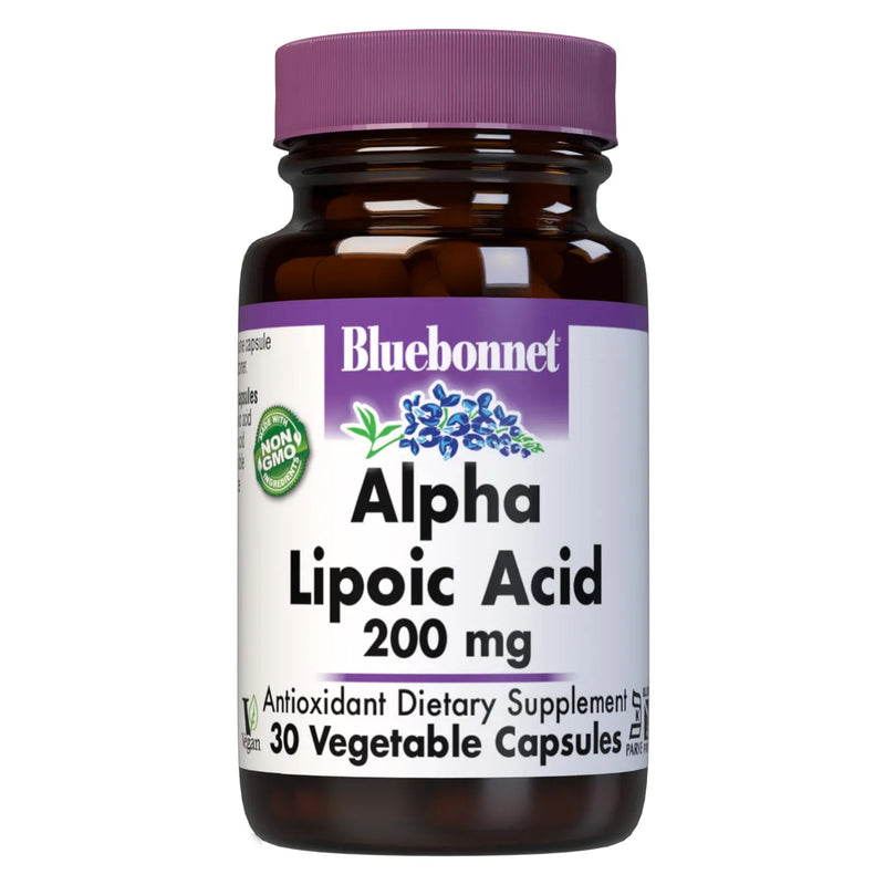 Bluebonnet Alpha Lipoic Acid 200 mg 30 Veg Capsules - DailyVita