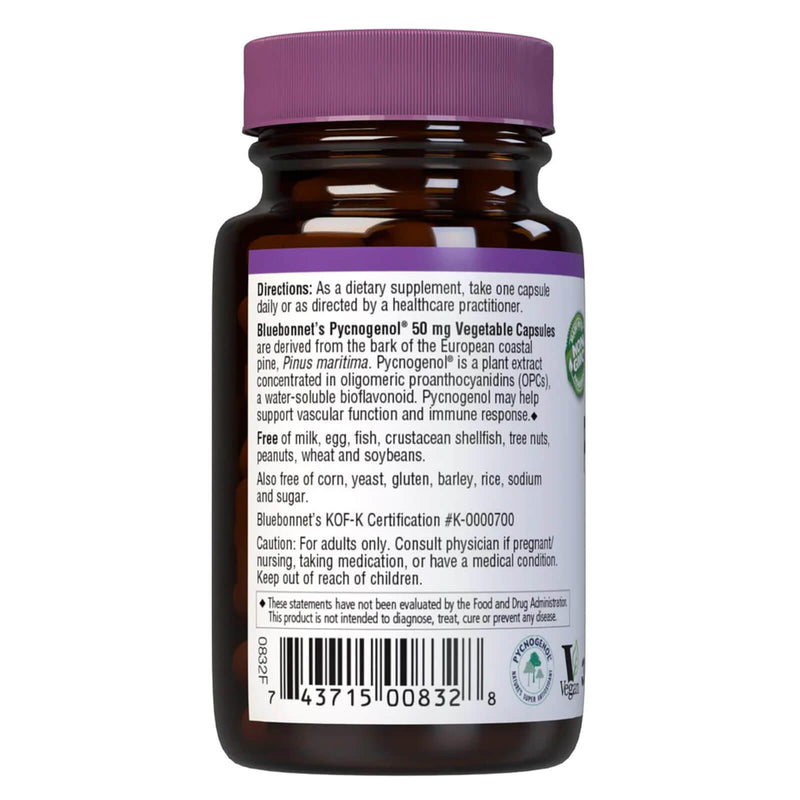 Bluebonnet Pycnogenol 50 mg 30 Veg Capsules - DailyVita