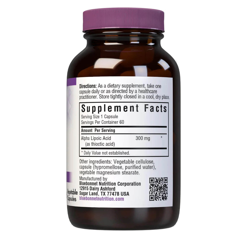 Bluebonnet Alpha Lipoic Acid 300 mg 60 Veg Capsules - DailyVita