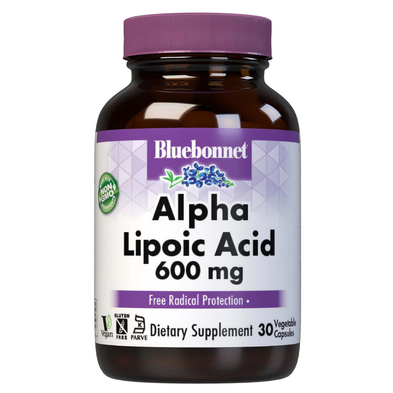 Bluebonnet Alpha Lipoic Acid 600 mg 30 Veg Capsules - DailyVita
