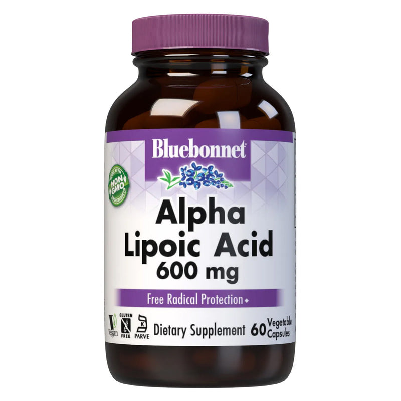 Bluebonnet Alpha Lipoic Acid 600 mg 60 Veg Capsules - DailyVita
