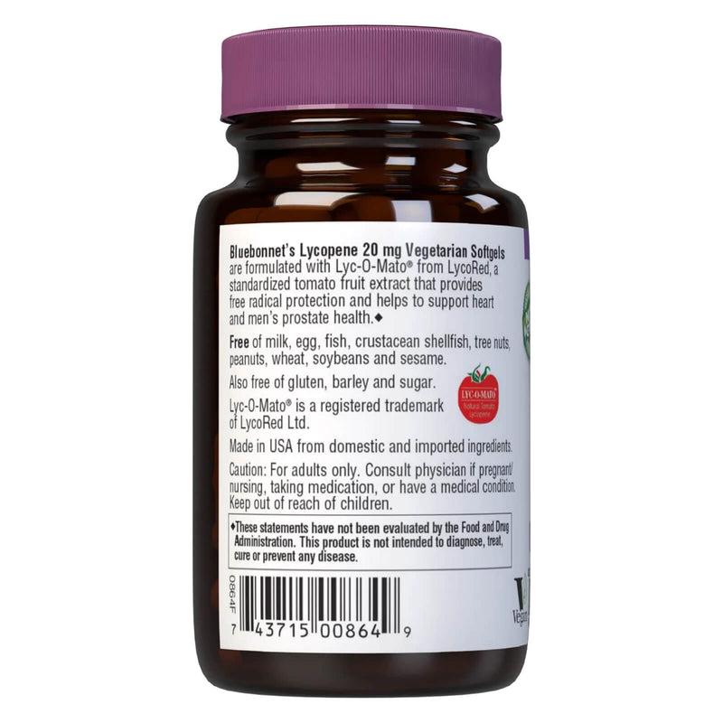 Bluebonnet Lycopene 20 mg 30 Veg Softgels - DailyVita