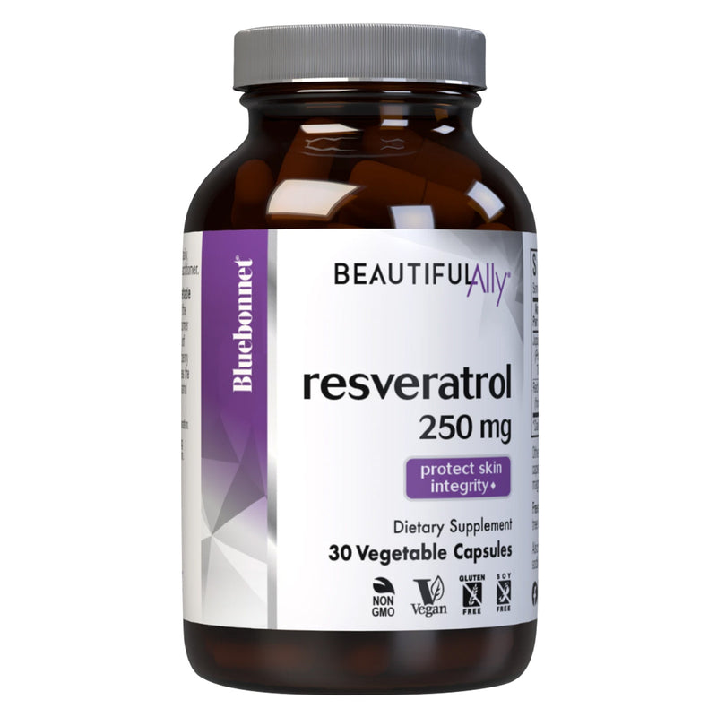 Bluebonnet Beautiful Ally Resveratrol 250 mg 30 Veg Capsules - DailyVita