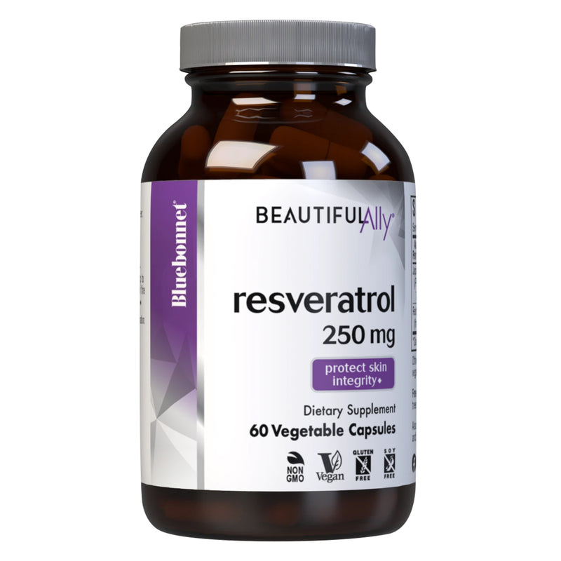 Bluebonnet Beautiful Ally Resveratrol 250 mg 60 Veg Capsules - DailyVita