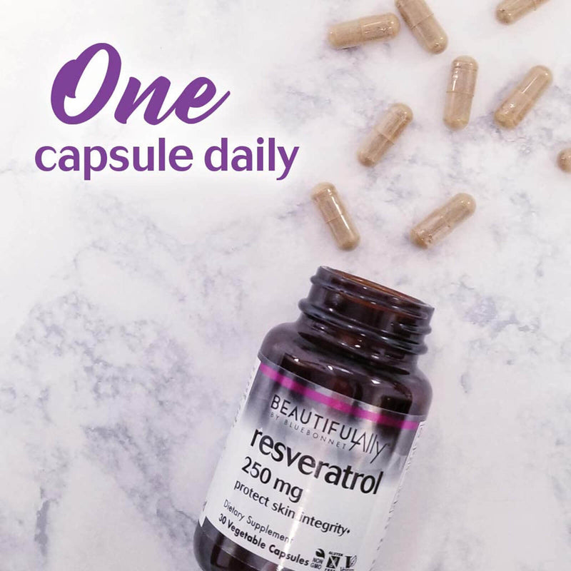 Bluebonnet Beautiful Ally Resveratrol 500 mg 30 Veg Capsules - DailyVita