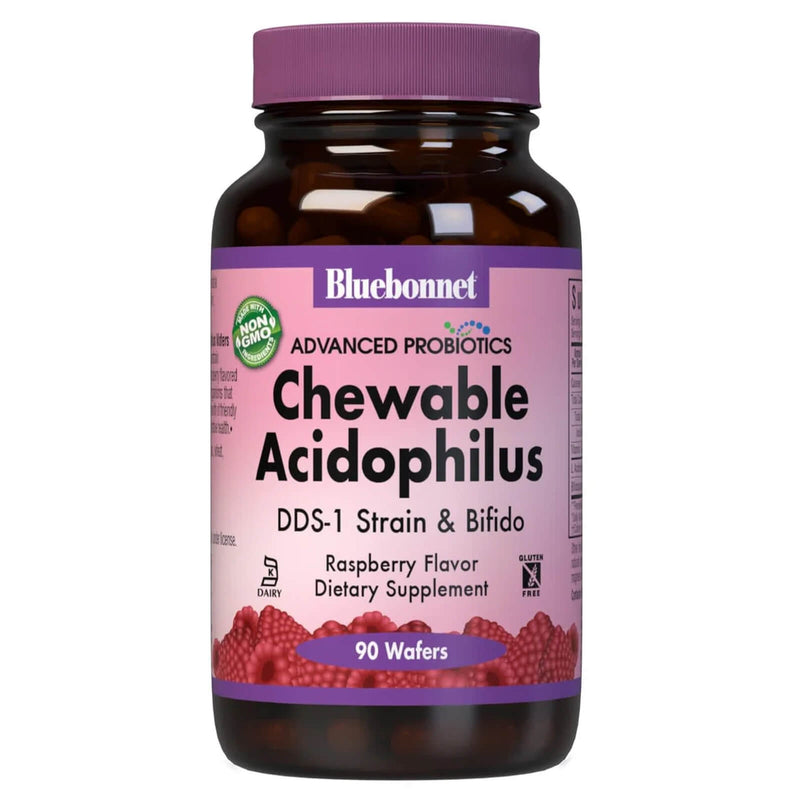 Bluebonnet Advanced Probiotics Chewable Acidophilus 90 Wafers - DailyVita