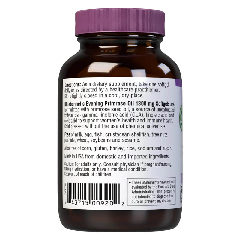 Bluebonnet Evening Primrose Oil 1300 mg 30 Softgels - DailyVita