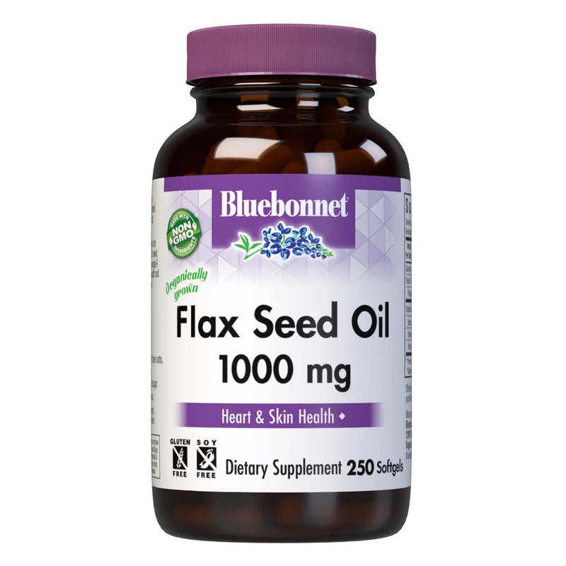 Bluebonnet Flax Seed Oil 1000 mg 250 Softgels - DailyVita