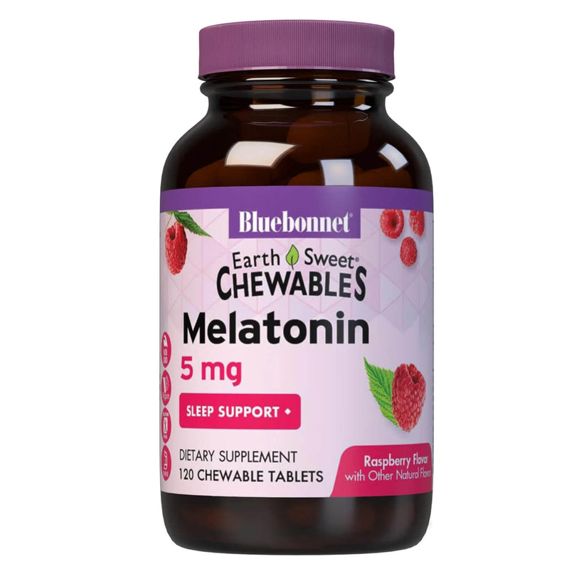 Bluebonnet Earthsweet Chewables Melatonin 5 mg Raspberry 120 Chewable - DailyVita