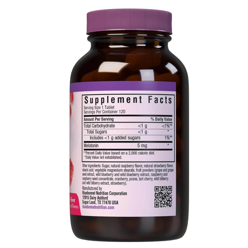 Bluebonnet Earthsweet Chewables Melatonin 5 mg Raspberry 120 Chewable - DailyVita