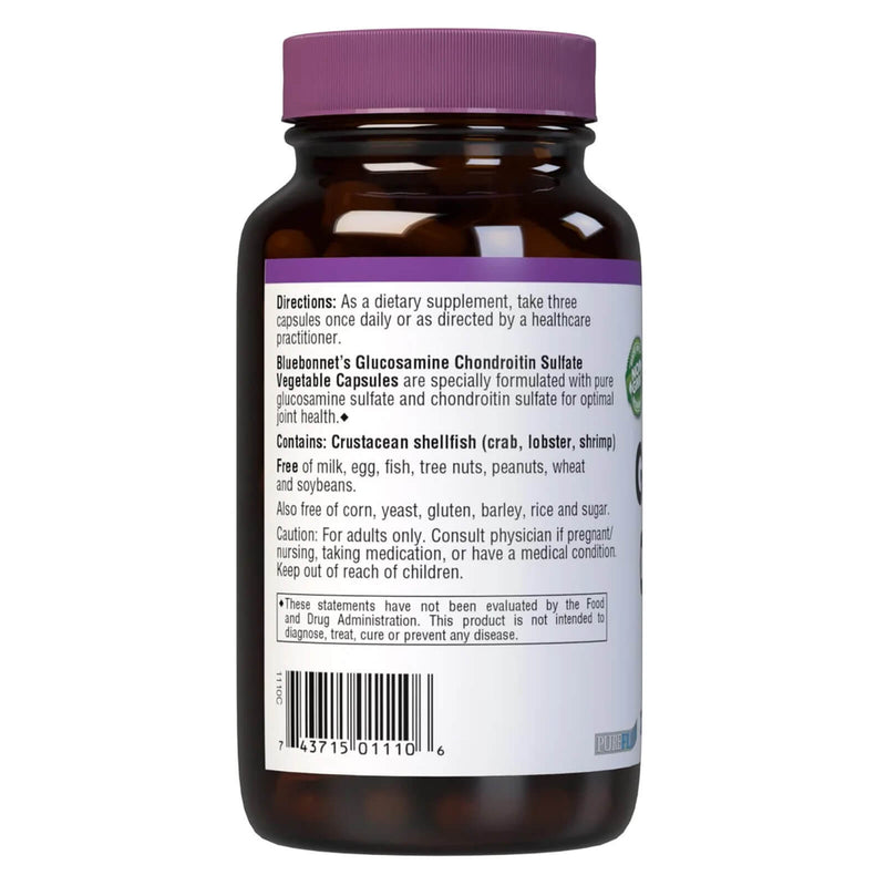 Bluebonnet Glucosamine Chondroitin Sulfate 120 Veg Capsules - DailyVita