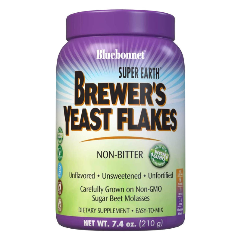 Bluebonnet Super Earth Brewer's Yeast Flakes 7.4 oz Powder - DailyVita