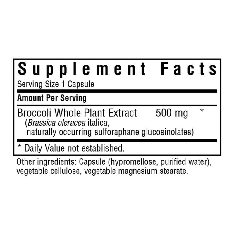 Bluebonnet Broccoli Active Broccoli Extract 500 mg 60 Veg Capsules - DailyVita