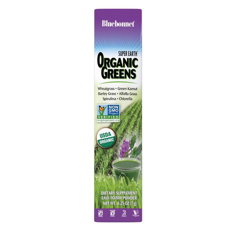 Bluebonnet Super Earth Organic Greens Powder 14 Pack Box - DailyVita