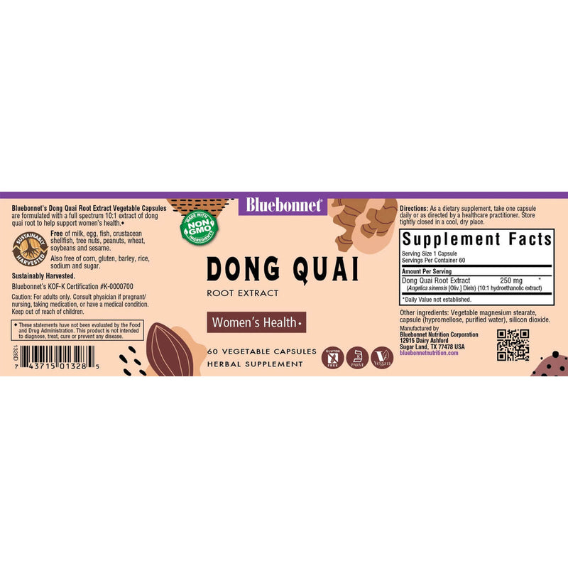 Bluebonnet Dong Quai Root Extract 60 Veg Capsules - DailyVita